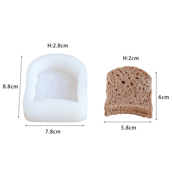 Creative 3D Toast Bread Light Shape DIY Cake Base Mol B