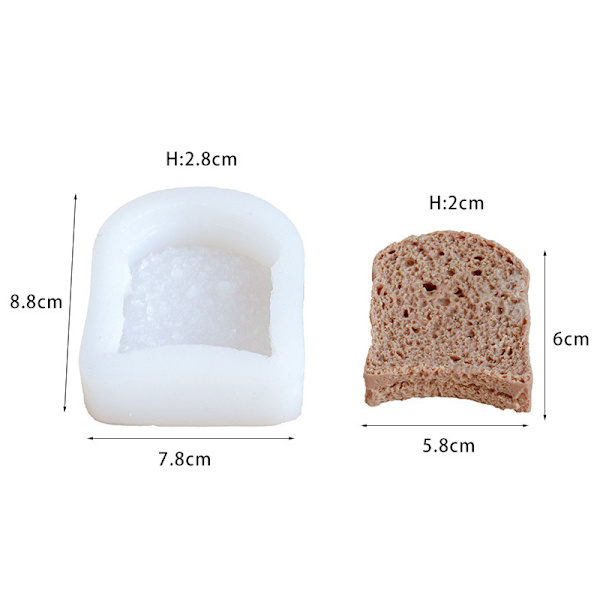 Kreativ 3D Toastbröd Ljusform DIY Kakbas Mol B