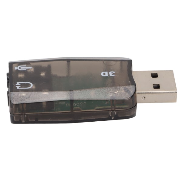 USB-äänikortti Stereo Virtual 5.1 -kanavainen ulkoinen ääniadapteri 3,5 mm:n kuuloke- ja mikrofoniliitännöillä Windows-tietokoneille