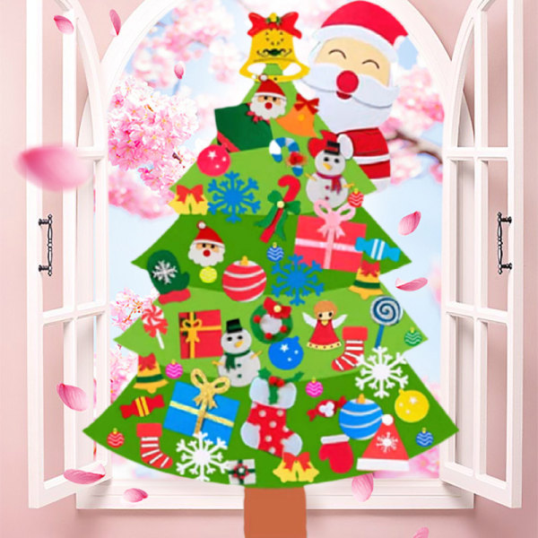 Ny filt juletræ gør-det-selv-syninger Juleophængning Indretningsdekoration C