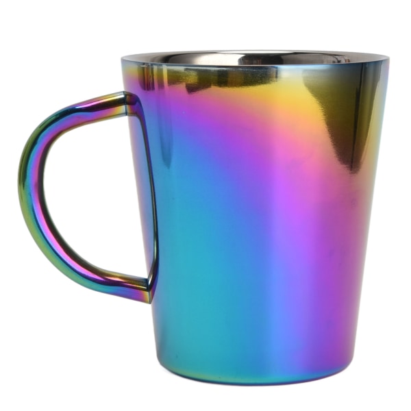 300ml Rustfrit Stål Kaffe Kop med Håndtag Farverig Isoleret Kaffe Kande Dobbelt Lag Vand Kop