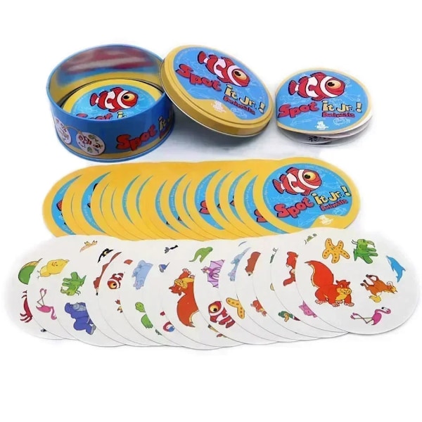 Englanninkieliset Spot It -pelin kortit, doodle-löydä virhe -peli, vanhemman ja lapsen peli, korttipeli, löydä sisaresi -korttipeli Yellow Mickey Mouse