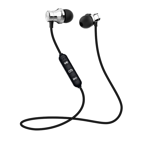 XT11 magnetiske Bluetooth-øretelefoner, sportslige trådløse Bluetooth-øretelefoner silvery