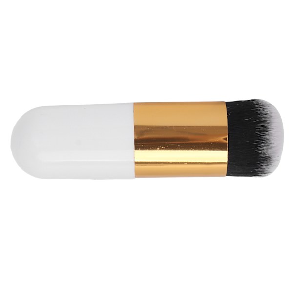 Foundation Makeup Brush Profesjonell Kosmetikk Flytende Blanding Blush Flytende Pudder Brush for Daglig Makeup Hvit Gull