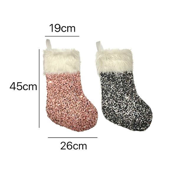 Joululahja Candy Bag Sekvensoitu Plushi Joulupukki Sukat Joulukuusi Ripustus Koriste A
