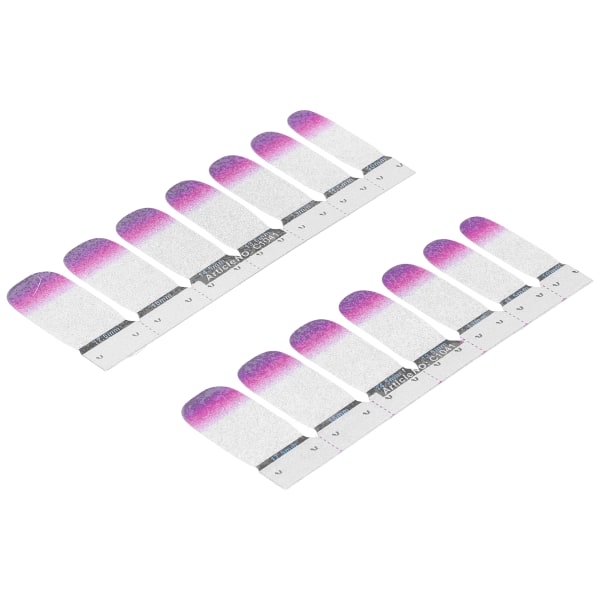 Nail Art Stickers Glittermönster Gradient Färg Cover Självhäftande Gör-det-själv snygga nagellindningar41