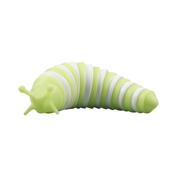 Stor Lysende Hummer Dekompressionslarve Sneglen Puslespil Trykaflastning Fingerspids Eksotisk Interaktivt Legetøj Green and White (Luminous Slug)
