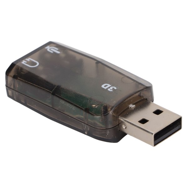 USB-äänikortti Stereo Virtual 5.1 -kanavainen ulkoinen ääniadapteri 3,5 mm:n kuuloke- ja mikrofoniliitännöillä Windows-tietokoneille