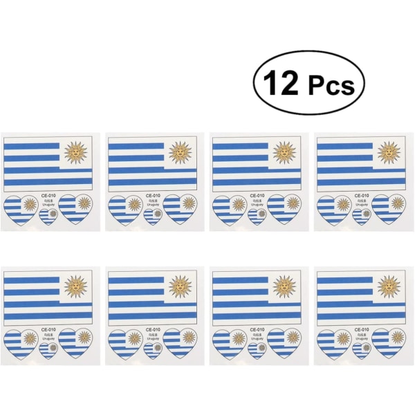 12 stk World Cup2022 Landsflag matcher klistermærker
