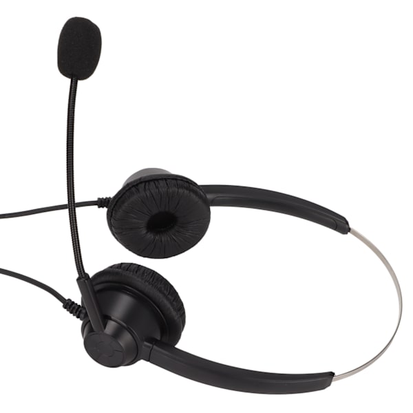 2,5 mm telefonheadset Binaural brusreducerande Callcenter-hörlurar med mikrofon Mute för affärskundtjänst