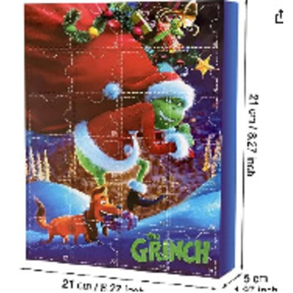 Greenwich Advent Calendar Christmas Blind Box 24 Gifts Green Hair Monster Countdown Grinch B