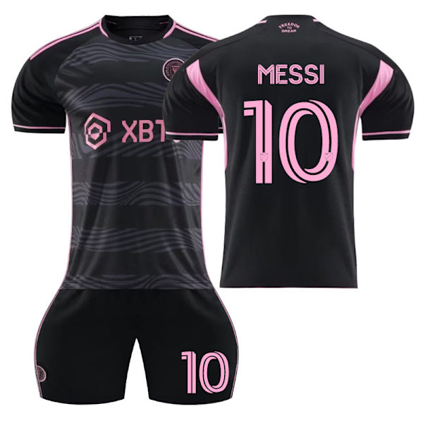 2324 Home Miami International Messi 10 trøjesæt fodboldtræningsudstyr 2324 Black No.10 22#
