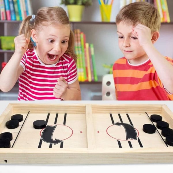 Snabb Sling Puck-spel, trähockeyspel, superfotbollsbord A