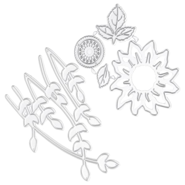 Metallstans for solsikke, metallpreging, stansingsett for kortlaging, utklipp for scrapbooking, DIY-kort