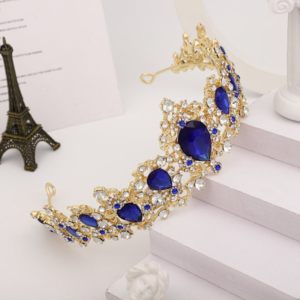 Kristall Bröllopskrona med Kam Parad Tiara Krona Strass