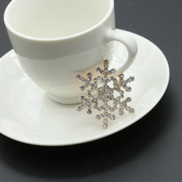 Jule-Snefnug Brosche Fuldt Diamant Boutonniere Gold