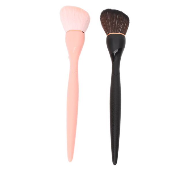 2 stk. Skrå Konturkost Black Pink Kunstig Fiber Nøyaktig Fargelegging Myk Bust Makeup Kostsett