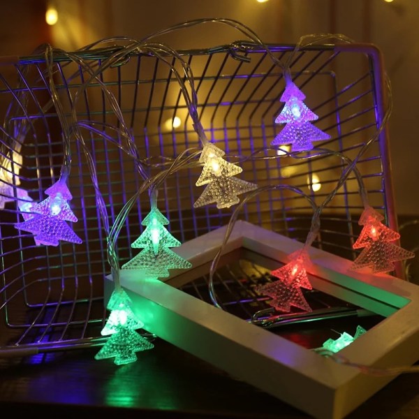 LED juletræ lyssnor juledag dekoreret