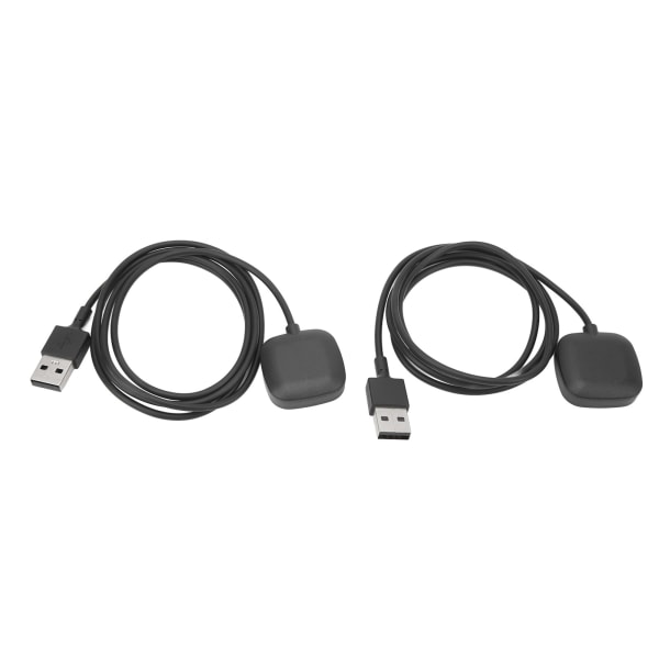 2 stk 5V Smartklokke Lader Trådløs Lading Dock Dataoverføring Lading Kabel for Fitbit Versa 3 Sense 1M