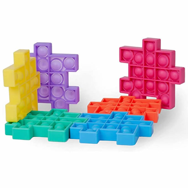 6-pack Pop It Fidgetleksaker för Barn och Vuxna