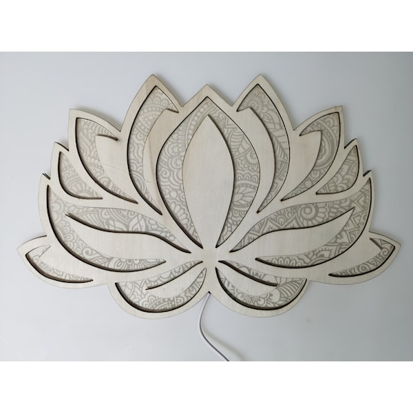 Atmosphere Night Light Kreativ Mandala Dekoration Til Yoga Room Soveværelse Lotus Three-Dimensional