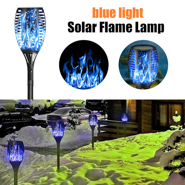 12LED Solar Flame Lights Ulkotilojen Puutarhaan ja Terassille - Aurinkokäyttöiset Soihtuvalot