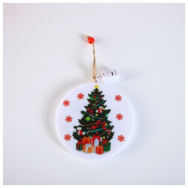 Joulupukki Koristevalot Joulukuusi Ripustus Joulufestivaali Kiinnike Koriste Valoketju Color Christmas Tree 12 * 12cm