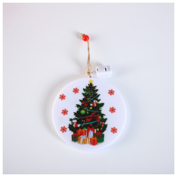 Jultomten dekorativa ljus julgranshänge julfestival fästelement dekoration ljuskedja Color Reindeer 12 * 12cm