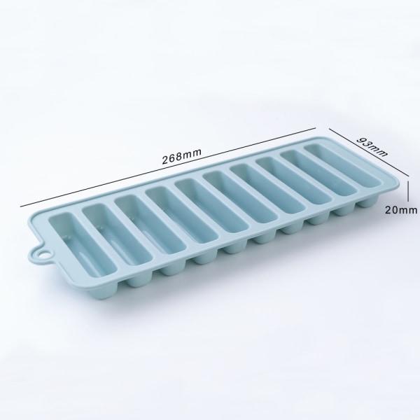 Silikon Form Hushållsglasbricka Finger Biscuit Muffin Cup Tårta Cup Bakning HC-Blue 2-10 Hole Bar Ice Tray