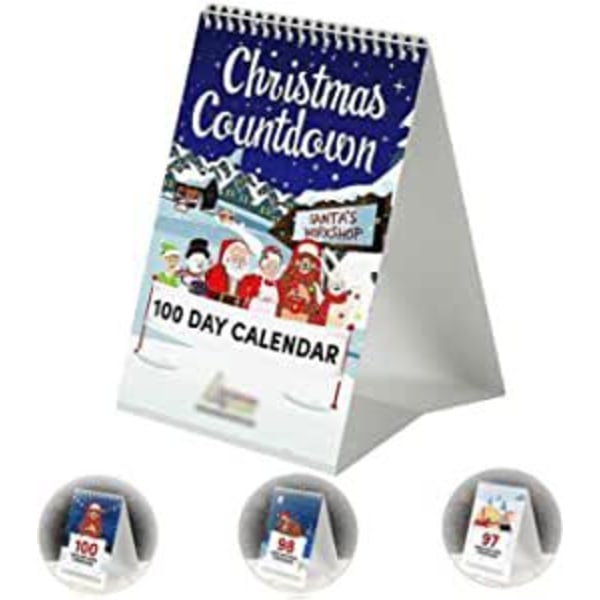 Julekalender med nedtelling til jul 2023 - 100 dager til jul - skrivebords kalender 1