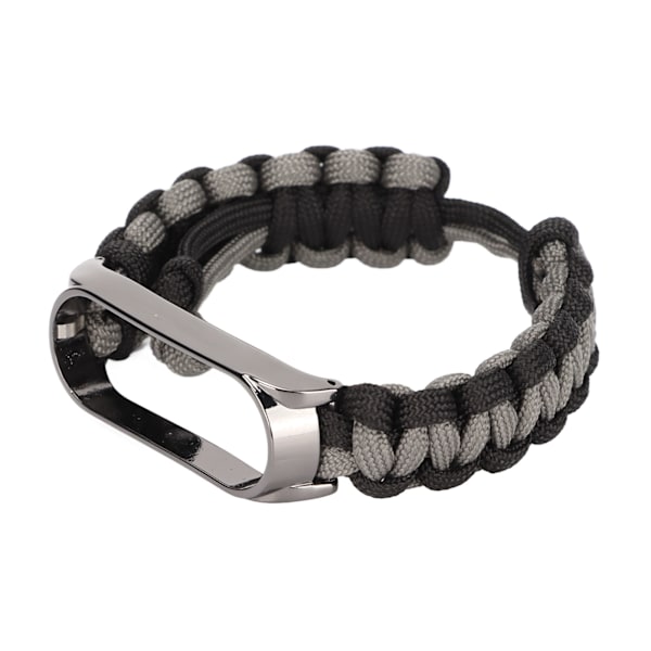 Armbåndsrem i snor for Xiaomi Mi Band 6/5 NFC Klokker Justerbar Utbyttbar Armbånd Svart Grå