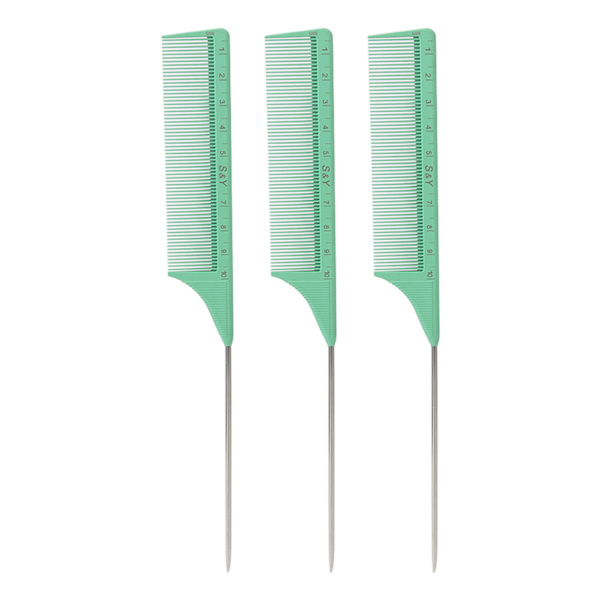 3-pack svansvanskamset för avdelning, styling och frisyrer - Bärbar