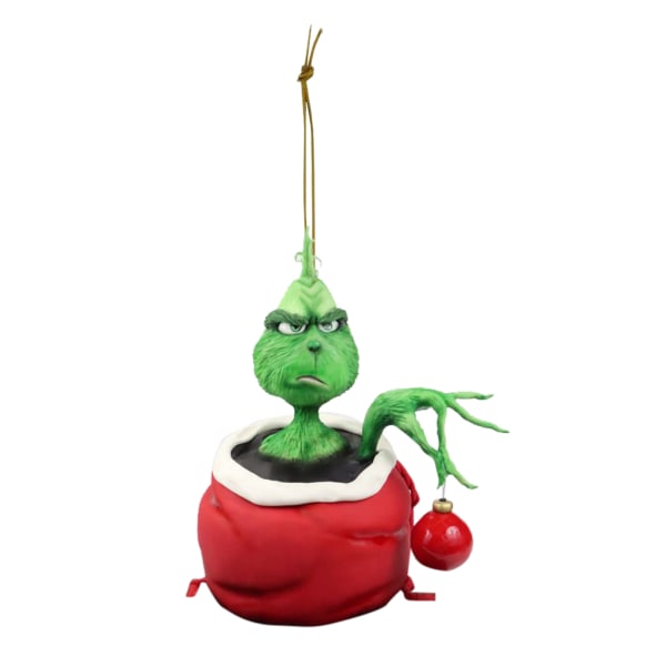 Grinch Grøn Pelsmonster Juletræspendant Grinch Akryl Kunstværk Julepynt C2