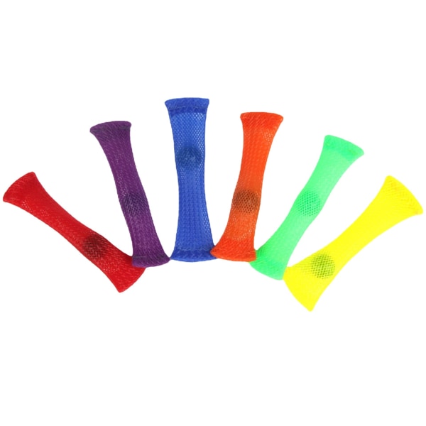 Flerfarvet Pull Net Perle Squeeze Vent Legetøj Fidget Legetøj Dekompression Vævet Netværksstyring Marmor Legetøj Color Mixing