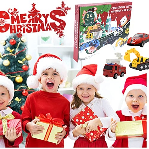 Adventskalender Barn 2023 Skönhet Vuxen Kinder Mädchen 24 delar Olika fordon Bilar Leksaker med jul 1