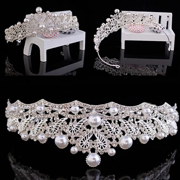 Brud tiara diadem, bryllupskrone brud tiara krone