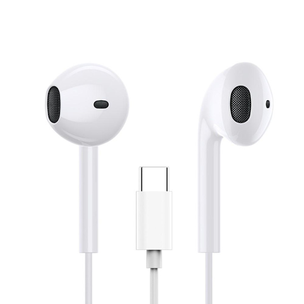 LETANG K11 LT-EJ-15 1,2 m USB-C In-Ear Hörlurar + Mic - Vit