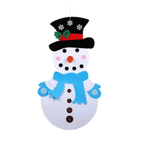 Huovan lumiukon joulukuusen ostoskeskuksen koristelu Lasten tee-se-itse-sisustus Blue