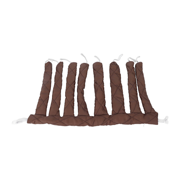 Värmefri Curling Rod för Sömn, Hårcurl Styling Roller Band för Kvinnor och Flickor, Extra Långt Hår, Brun