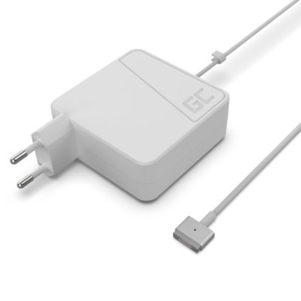 Greencell Macbook Laddare 60W, MagSafe 2, 3.65A – Vit