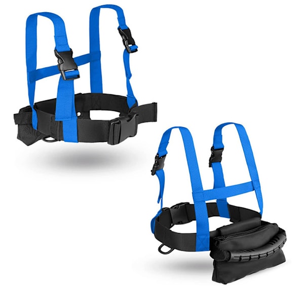 Ski Sele, Snowboard Træningsline Sæde Sele Skøjter Kit med Ski Sikkerhed Anti-faldtov, Velegnet til 3-16 År Black (without Bag)