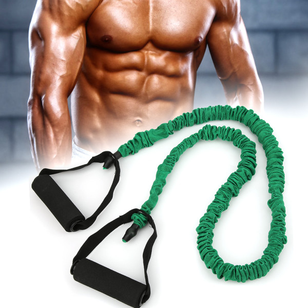 Spaltet trekktau Fitness Anti Break innendørs elastisk belte Yoga Power Training Motstandsbånd (grønne (10lb))