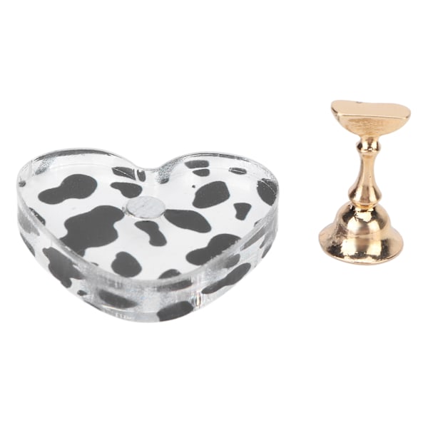 Negle Display Stativ Akryl Ko-Tekstur Magnetisk DIY Negletip Holder til Salon Hjem Manicure Øvelse Guld