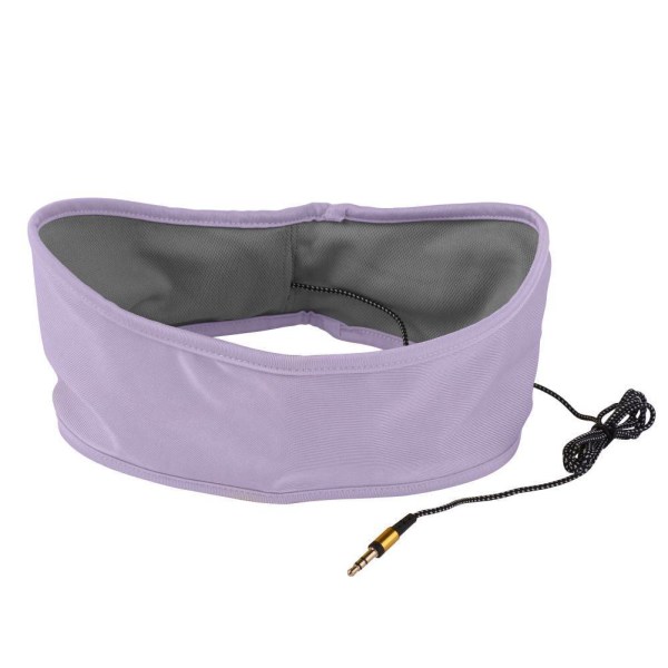 Hodebånd med innebygde hodetelefoner - Bomull/Fleece - Svart purple