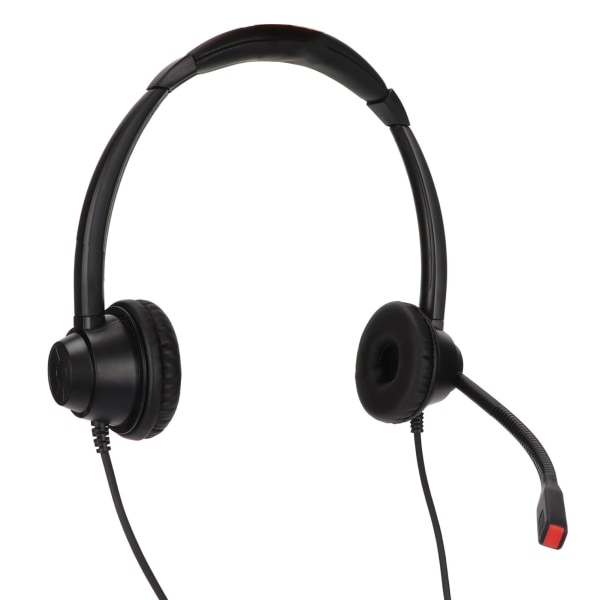 H390D‑RJ9‑MVA Telefon Headset Dobbelt Øre RJ9 Stik Kablet Sort Støjreducerende Kontor Business Headset til Call Center