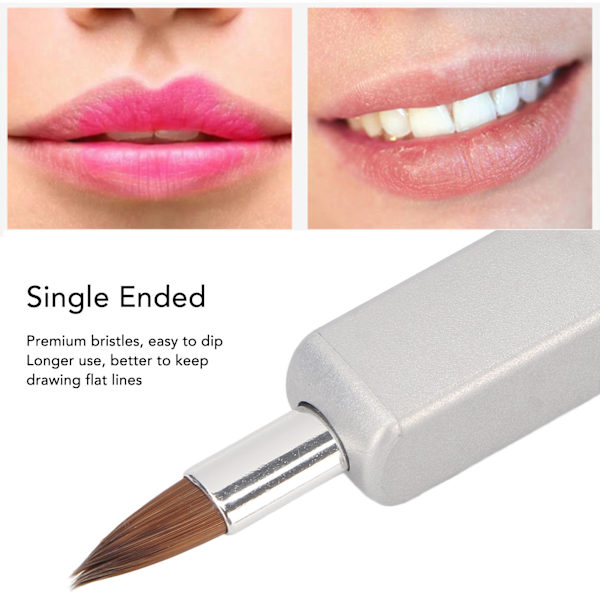 5 st Lipborste Retraktil Bärbar Flerfunktions Enkelsidig Nylon Lip Makeup Borste Grå Skal