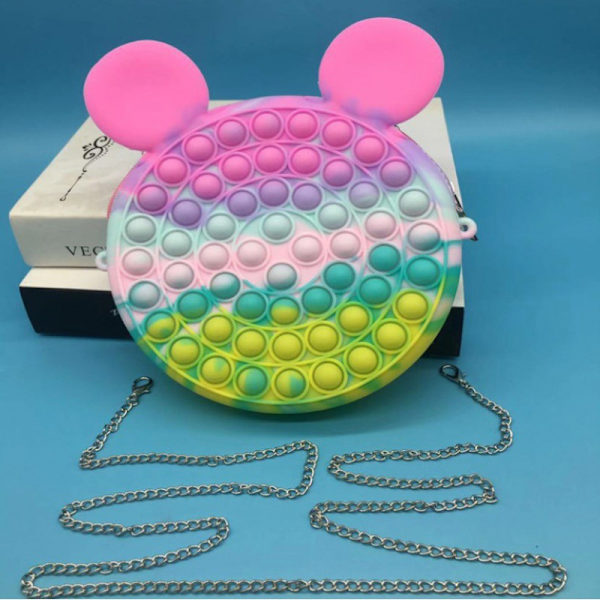 Deratization Pioneer Taske Silikon Opbevaring Deratization Pioneer Messenger Taske Børnedekoration Mickey Macaron