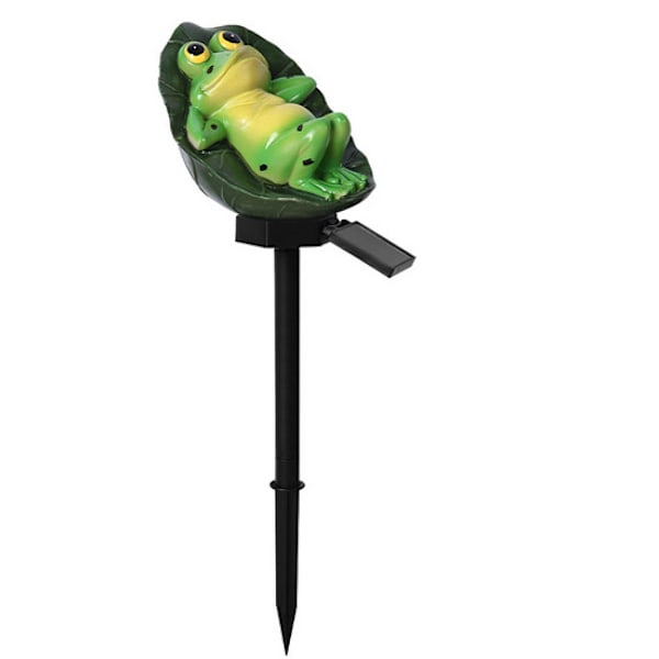 Solcelle Resin Lys Hage Lampe Utendørs Led Vanntett Jord Lampe Cozy Frog Style
