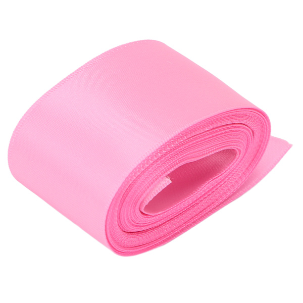 Dubbelsidigt Satängband Rulle 5m/16.4ft Längd 38mm/1.5in Bredd DIY Polyester Presentpappersband för Hantverk Håraccessoarer Ros Röd
