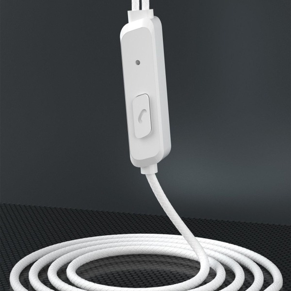 USB-C / TYP-C Kontakt In-Ear Hörlurar med Mikrofon Vit